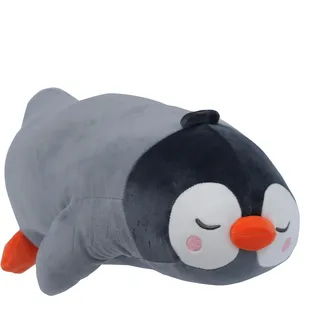 UNUS Seitenschläferkissen Stillkissen Pinguin Kissen für Kinder Lagerungskissen Dekoration extrem weich 75 cm Grau
