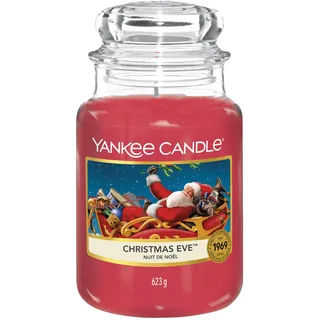 Yankee Candle Duftkerze im Glas (groß) | Christmas Eve | Kerze mit langer Brenndauer bis zu 150 Stunden | Perfekte Geschenke für Frauen