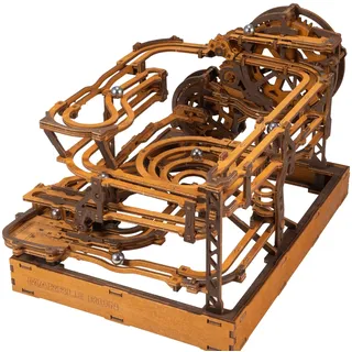WOODEN.CITY Murmelbahn Mini 3D Puzzle – Smart Games Holzpuzzle Erwachsene, Europäisch gefertigtes mechanisches Modellbausatz aus Holz, Marmor-Labyrinth zur Selbstmontage, kein Kleber erforderlich