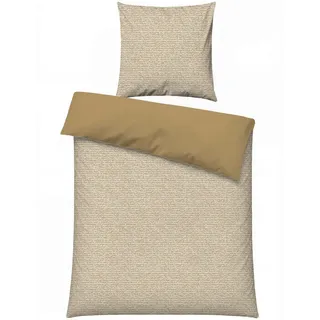Bettwäsche, Grau, Weiß, Senfgelb, Textil, 135x200 cm, Schlaftextilien, Bettwäsche, Bettwäsche