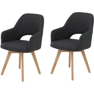 Hela 4-Fußstuhl HELA Polyester grau 2er Set