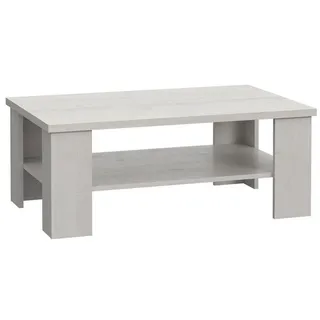 Newroom Couchtisch Pinie Weiß 107 cm, Couchtisch Pinie Weiß Modern Landhaus Wohnzimmertisch Sofatisch weiß