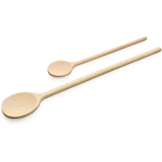 getgastro - Holzlöffel in runder Form, 9 Größen (Länge: 25-35 cm)
