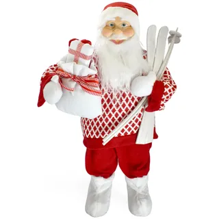 Stephans Möbelbörse 80cm Weihnachtsmann Santa Claus Nikolaus Weihnachten Figur Weihnachts Deko Weihnachtsmänner Saisonal Weihnachtsbaum Dekoration Christbaumschmuck Geschenk XXL (80cm - M4)