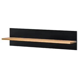 Feldmann-Wohnen Wandregal Lamelix, 1-tlg., 80x20x20cm schwarz Artisan Eiche schwarz