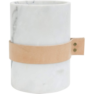 Zweig Design Marmor Vase, Weiß, 14 cm X 20 cm