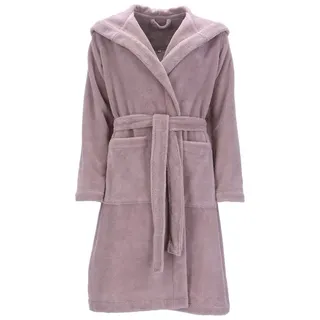 bugatti Damenbademantel Damen Bademantel mit Kapuze Romina, Baumwolle, hohe Markenqualität lila L 44/46 | 106 cm