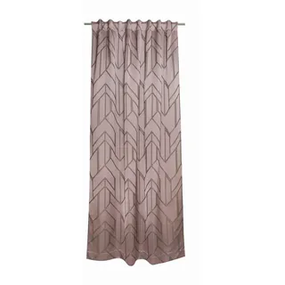 Schöner Wohnen Fertigvorhang Elian, Grau, Altrosa, Textil, Graphik, 130x250 cm, für Stange und Schiene geeignet, Wohntextilien, Gardinen & Vorhänge, Fertiggardinen, Fertiggardinen