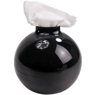 MIAOXIAO Kosmetiktücherbox Taschentuchspender Modernen Sphärische Look Papiertücher Box für Hygienepapier Praktische aus Kunststoff, für Badezimmer Oder Büro,Schwarz