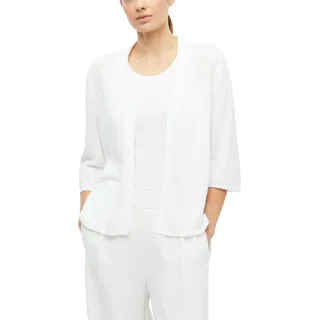 s.Oliver Feinstrickjacke mit 3/4-Arm und Wellenkante Weiß M
