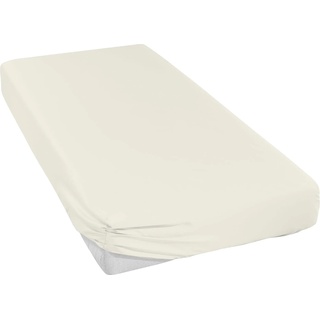 Spannbettlaken CURT BAUER "Uni-Mako-Satin" Bettlaken Gr. B/L: 90 cm x 200 cm (1 St.), Mako-Satin, 20 cm, beige (champagner) Bettlaken Betttücher Laken - MADE IN GREEN by OEKO-TEX zertifiziert
