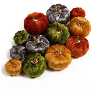 luxuskollektion Künstliche Herbstkürbisse Dekoration Set Halloween Thanksgiving