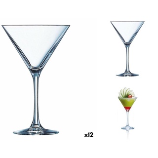 Luminarc Glas Luminarc Cocktail-Glas Wermut Durchsichtig Glas 300 ml 12 Stück, Glas weiß