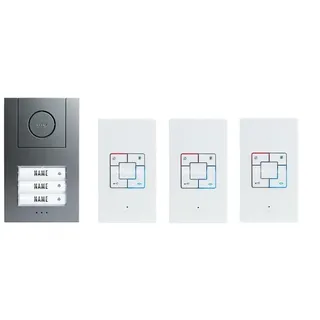 Türklingel Türsprechanlage m-e VISTUS Audio ALU Gegensprechanlage Set Anthrazit