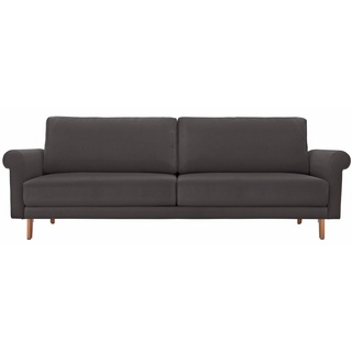 hülsta sofa 3-Sitzer »hs.450«, modern Landhaus, Breite 208 cm, Füße in Nussbaum braun|grau