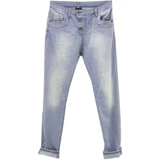 Please Damen Jeans P 78A_BQ2N4K-P78A - Boyfriend - Blau - Blue Denim XS S M L XL Baumwolle Stretch, Größe:XL, Farbvariante:Blu Denim 1670 - XL