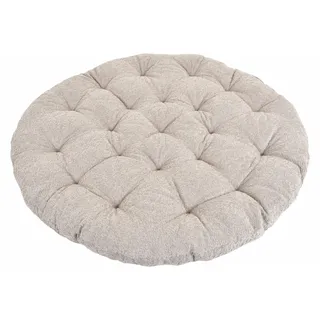 XXL Papasan Bodenkissen Kinder rund dick Sitzkissen (Grau-flauschig, Ø120cm)