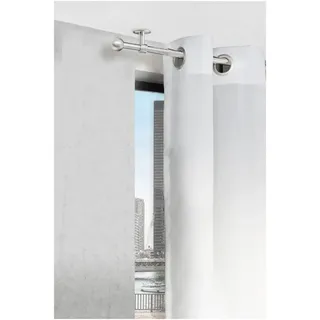ondeco Gardinenstange Teleskopgarnitur Allrounder, Ø 19 mm, 1-läufig, ausziehbar, Bohren, verschraubt silberfarben Ø 19 mm x 160 cm - 280 cm