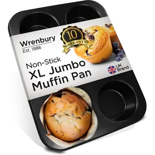 Wrenbury Pro XL Jumbo Muffinform – antihaftbeschichtet, 9,5 cm große Muffinform – riesige Cupcake Förmchenfür 6 Tassen