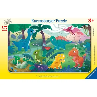 Ravensburger Die kleinen Dinos 15 Teile Rahmenpuzzle