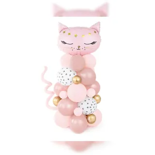 Partydeco Luftballons und Folienballon Katze 83x140 cm 37 St. Rosa