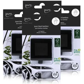 IPURO Raumduft Essentials by Ipuro Car Line Autoduft black bamboo - Herb-frisch (4er