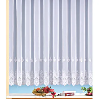 WECKBRODT Gardine »Berlin«, (1 St.), echte Stickerei, Voile, transparent, Bordüre, Kante, gebogt, Store Weckbrodt weiß