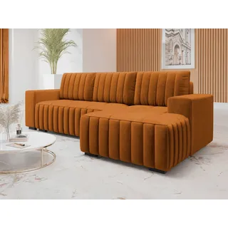 Mirjan24 Eckcouch 5-Sitzer Orange