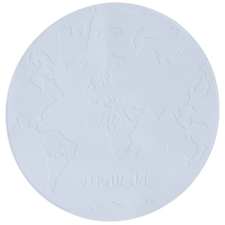 OYOY mini Tischset "The World" in Hellblau - Ø 39 cm