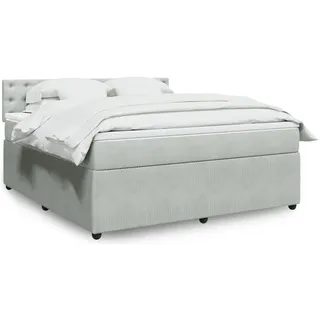 vidaXL Boxspringbett 180 x 200 cm Hellgrau