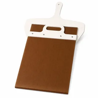 Pizzaschieber mit Schiebemechanismus, Massivholz Pizzaschaufel für Backofen und Grill, Rutschendes Pizzabrett zum Backen von Pizza und Brot, 50 x 30 cm