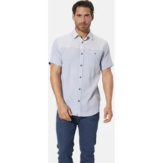 Kurzarmhemd BABISTA "Kurzarmhemd JUVINO", Herren, Gr. L, weit, blau (hellblau gemustert), Obermaterial: 100% Baumwolle CO., regular fit, Hemden