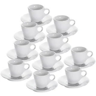 10er SET Espressotasse konisch 12 cm mit Untertasse/Maxwell & Williams/White Basics/Round/Tassen/Kaffeetasse