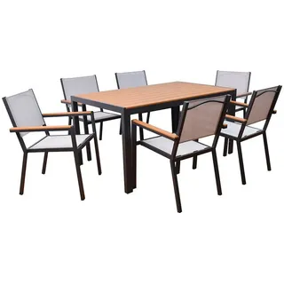 Home Deluxe Cantos Gartentisch 150 x 90 x 75 cm Beige/Braun