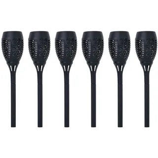 Expo Börse Solarleuchte Kunststoff H 50 cm 6er Set schwarz