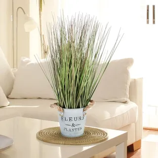 Künstliches Gras 42cm Dekogras Grashalme Kunstpflanze Zimmerpflanze Blumentopf