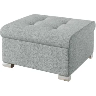 Mirjan24 Polsterhocker 70 x 41 x 68 cm Grau/Silber