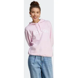 Kapuzensweatshirt ADIDAS SPORTSWEAR "W LIN FT HD" Gr. S, pink (clear pink, white) Damen Sweatshirts