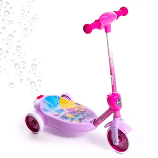 Huffy Disney Princess Blase Elektro-Roller für Kinder von 3-5 Jahren, 6V-Batterie-Spielzeugfahrzeug mit Blasmaschine und Cinderella, Belle & Jasmine, Pink, Einheitsgröße.