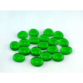Ullmannglass Glasnuggets - Dekosteine - Muggelsteine, klein in grün zu 200g verpackt
