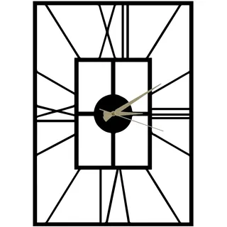 Quadratische Wanduhr aus Metall im Basic-Stil