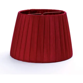 Stoff Aufsteckschirm Schirm D: 160mm LAMPENSCHIRM Kronleuchter bordeaux rot gold silber weiß creme beige chrom Borte gold Leuchtenschirm Fuloon (bordeaux)