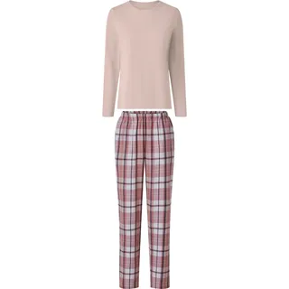 ESMARA® Damen Pyjama lang/lang (Rosa, XS(32/34))