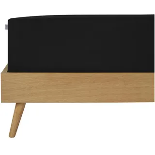 SCHIESSER Spannbettlaken Jessi Baumwolle 90 x 200 - 100 x 200 cm schwarz