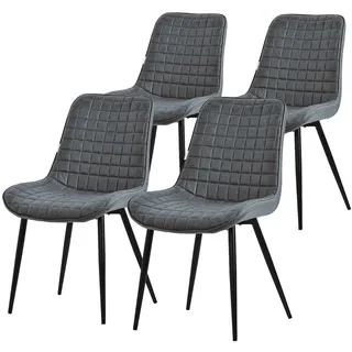 ML-Design Esszimmerstuhl Kunstleder anthrazit
