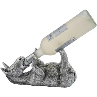 itsisa Flaschenhalter Esel, Silber - Skulptur, Wein Flaschen Halter, Flaschenständer, Geschenkidee