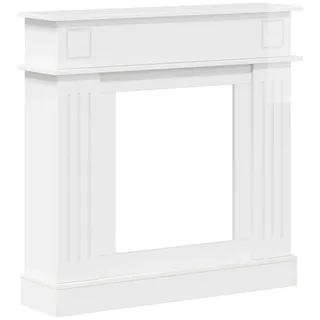 vidaXL Kaminumrandung Glänzend Weiß 102 x 26 x 100 cm Weiß