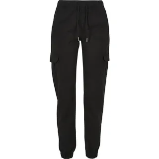 URBAN CLASSICS High Waist Cargohose Schwarz XL