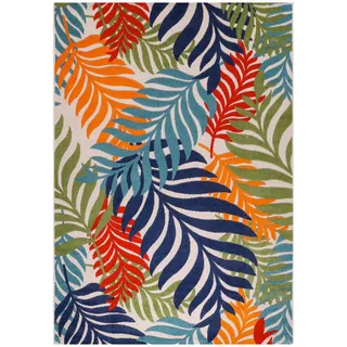 Sanat Floral Outdoor Teppich 80 x 200 cm Mehrfarbig