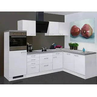 Flex-Well Rom  Winkelküche  (170 x 280 cm, Weiß, Mit Elektrogeräten)
